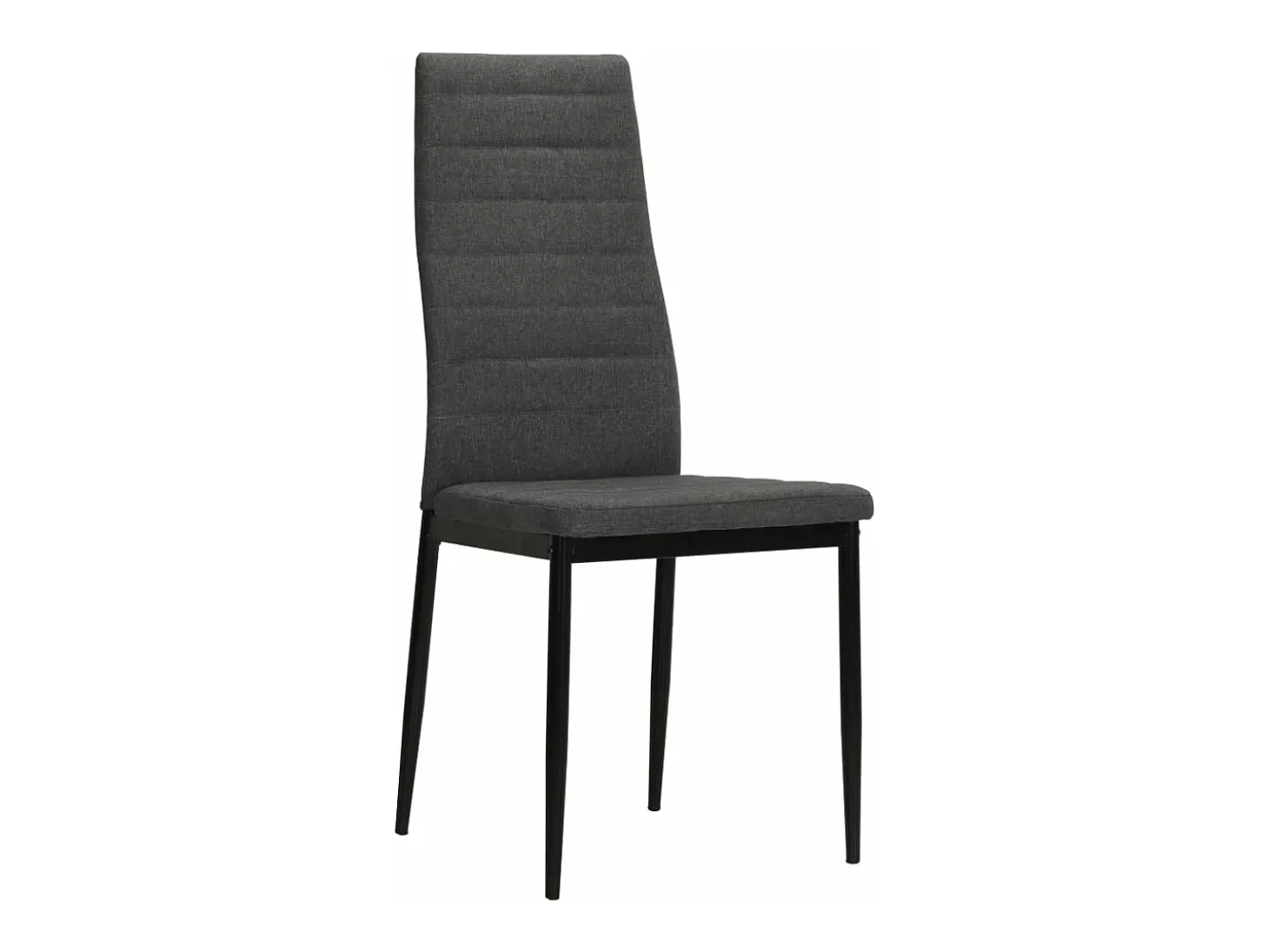 Sillas de comedor 4 unidades tela gris oscuro