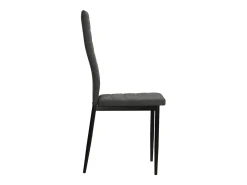 Sillas de comedor 4 unidades tela gris oscuro