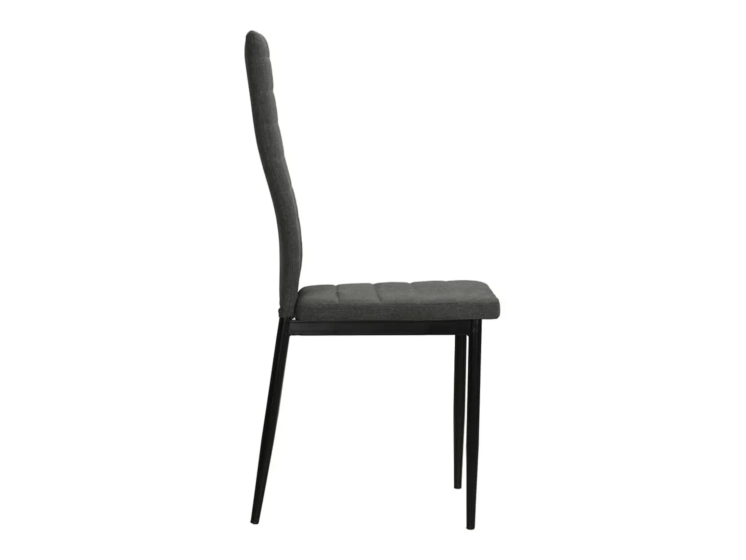 Sillas de comedor 4 unidades tela gris oscuro