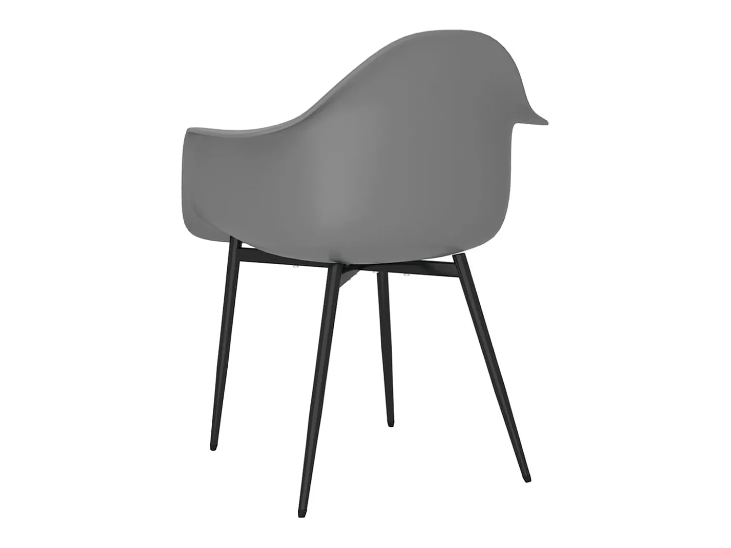 Sillas de comedor 4 unidades gris PP