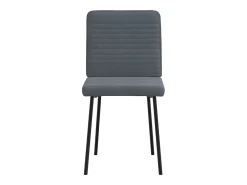 Sillas de comedor 6 unidades terciopelo gris oscuro