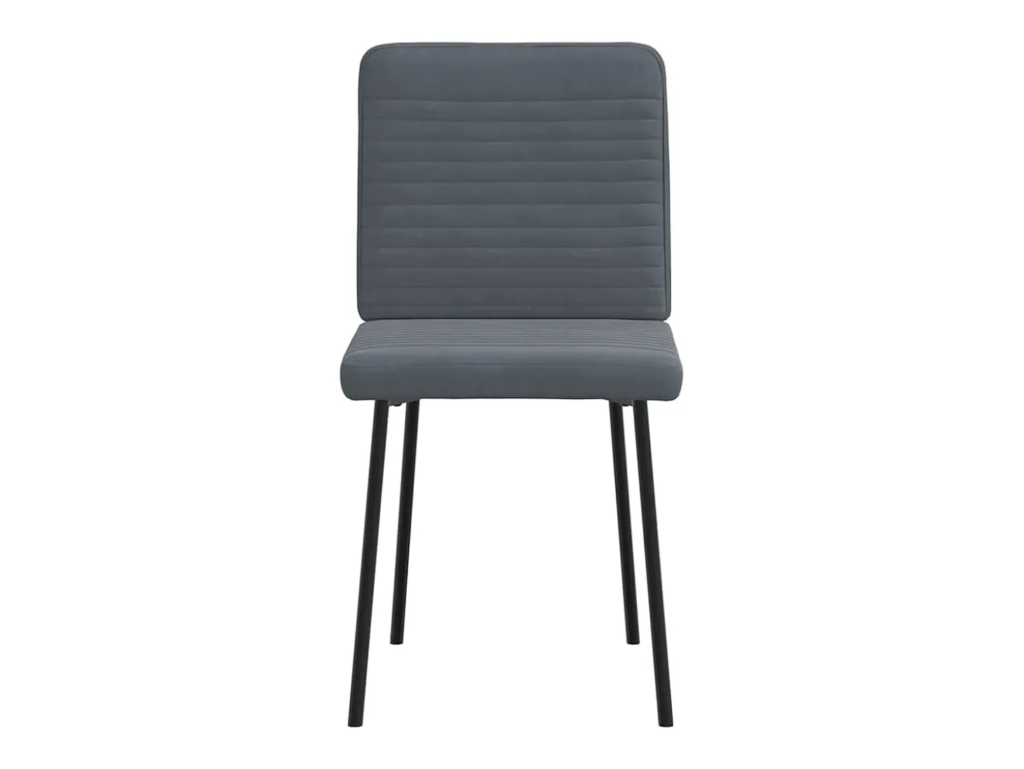 Sillas de comedor 6 unidades terciopelo gris oscuro