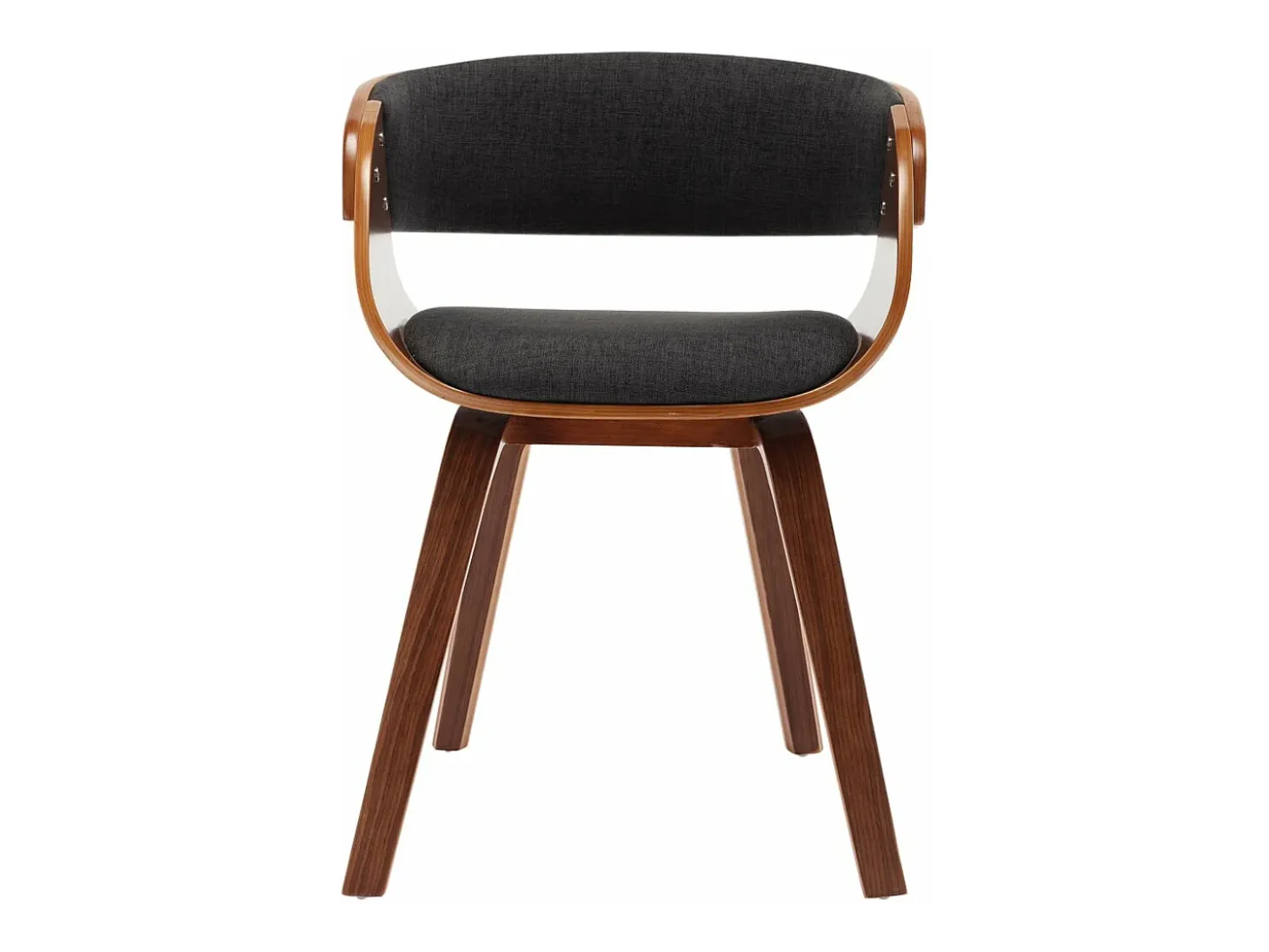 Sillas de comedor 4 unidades de madera curvada y tela gris
