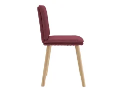 Sillas de comedor 2 unidades tela rojo tinto