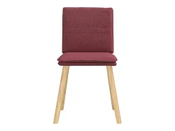 Sillas de comedor 2 unidades tela rojo tinto