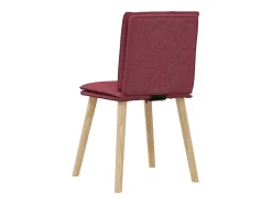 Sillas de comedor 2 unidades tela rojo tinto
