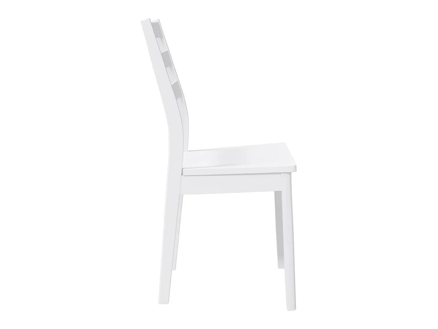 Sillas de comedor 2 unidades madera maciza de caucho blanco