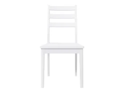 Sillas de comedor 2 unidades madera maciza de caucho blanco