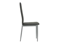 Sillas de comedor 2 unidades cuero sintético gris