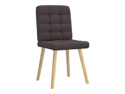 Sillas de comedor 4 unidades tela marrón oscuro