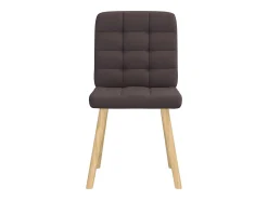 Sillas de comedor 4 unidades tela marrón oscuro