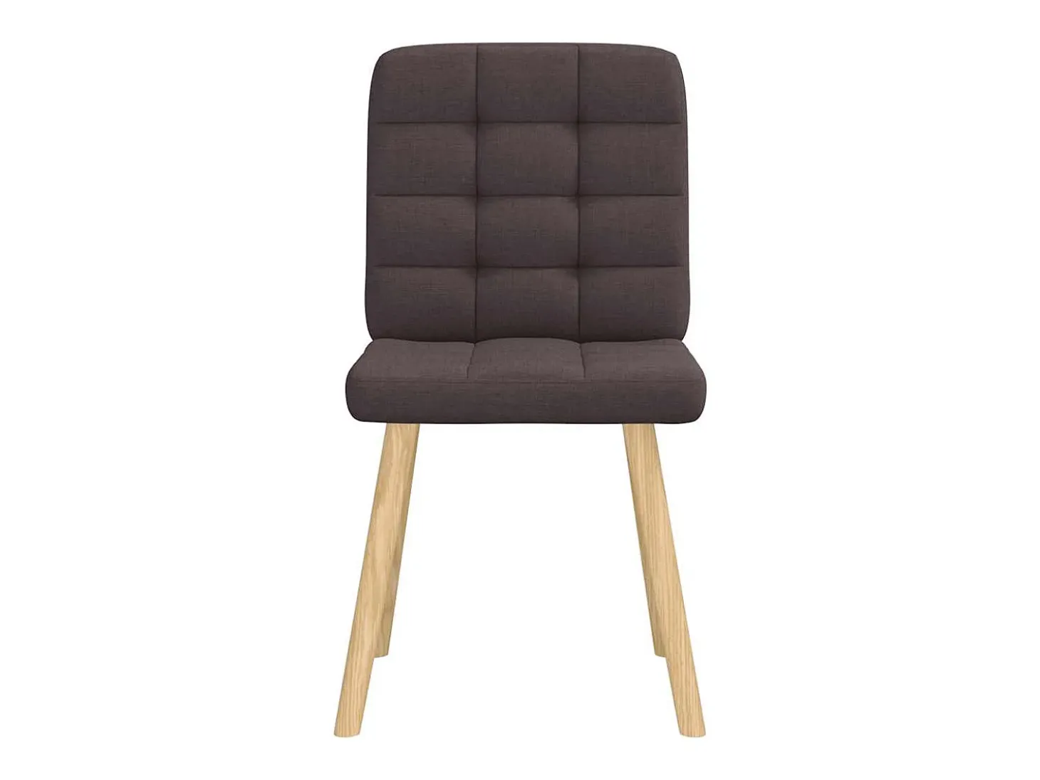 Sillas de comedor 4 unidades tela marrón oscuro