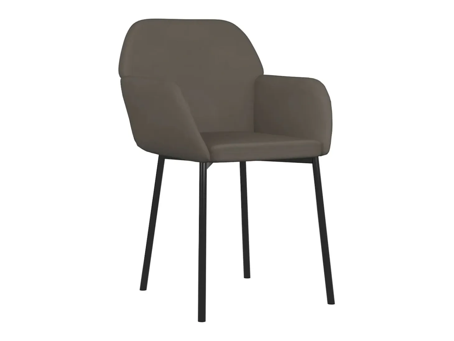 Sillas de comedor 2 unidades terciopelo gris oscuro