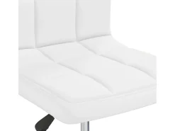Sillas de comedor 6 unidades cuero sintético blanco