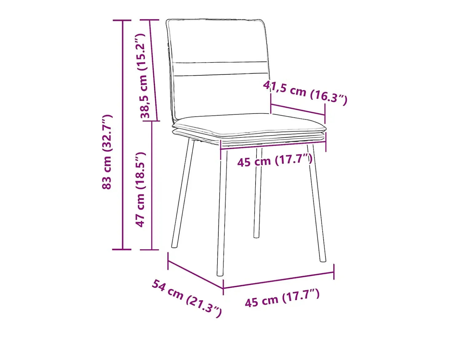 Sillas de comedor 6 unidades de terciopelo crema