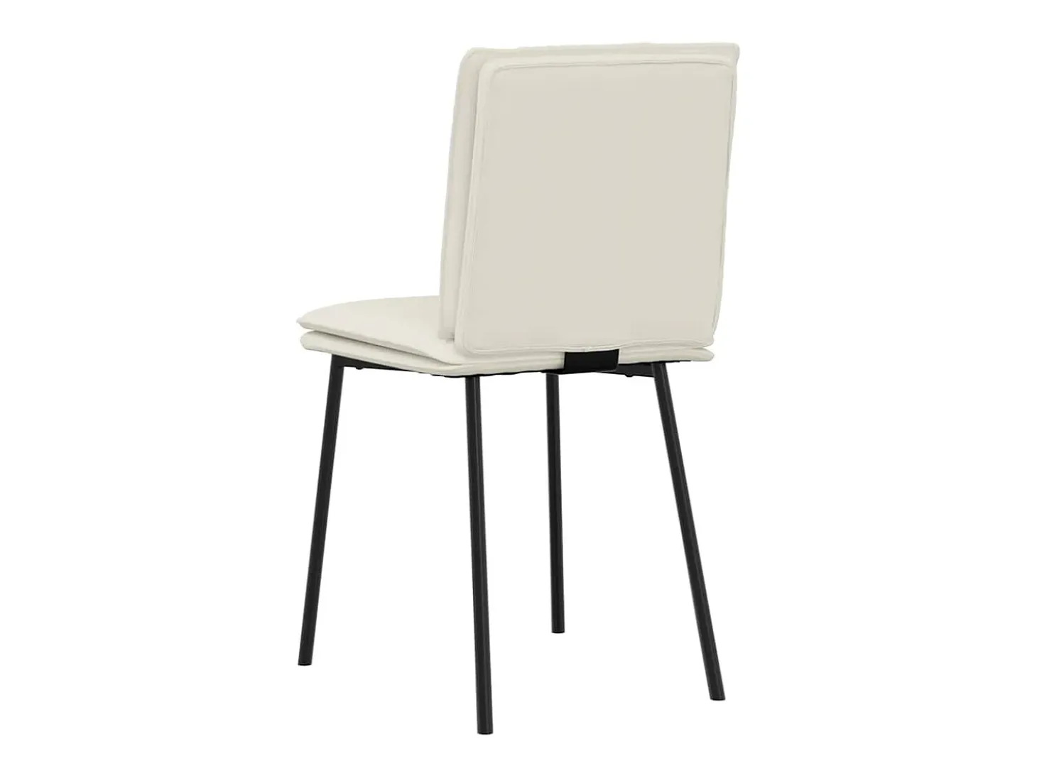 Sillas de comedor 6 unidades de terciopelo crema