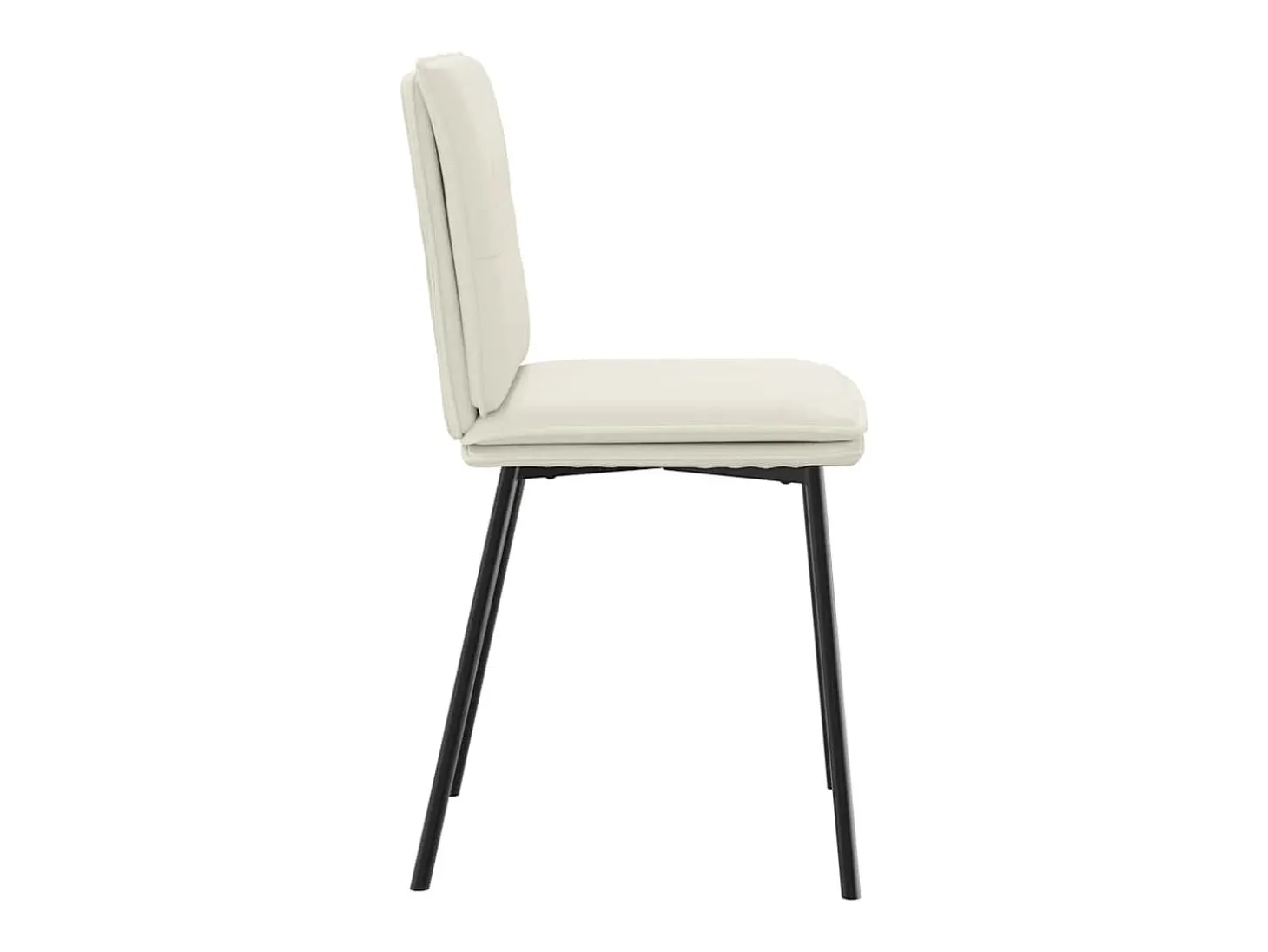 Sillas de comedor 6 unidades de terciopelo crema