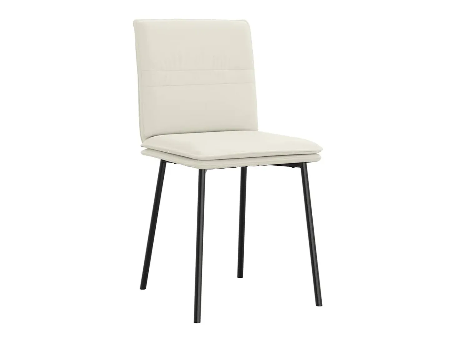 Sillas de comedor 6 unidades de terciopelo crema