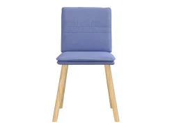 Sillas de comedor 2 unidades tela azul jeans
