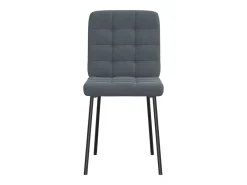 Sillas de comedor 4 unidades terciopelo gris oscuro