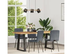 Sillas de comedor 4 unidades terciopelo gris oscuro