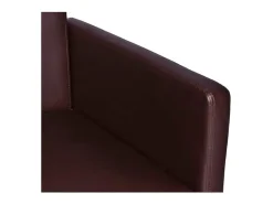 Sillas de comedor 2 unidades cuero sintético marrón