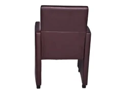 Sillas de comedor 2 unidades cuero sintético marrón