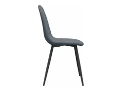 Sillas de comedor 2 unidades terciopelo gris oscuro