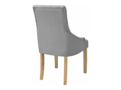 Sillas de comedor 4 unidades tela gris claro