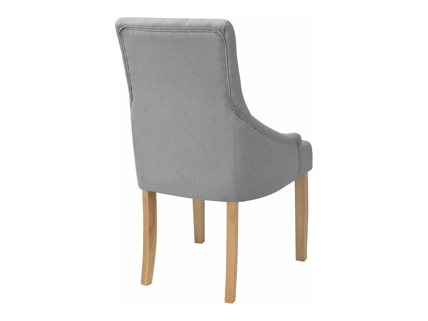 Sillas de comedor 4 unidades tela gris claro