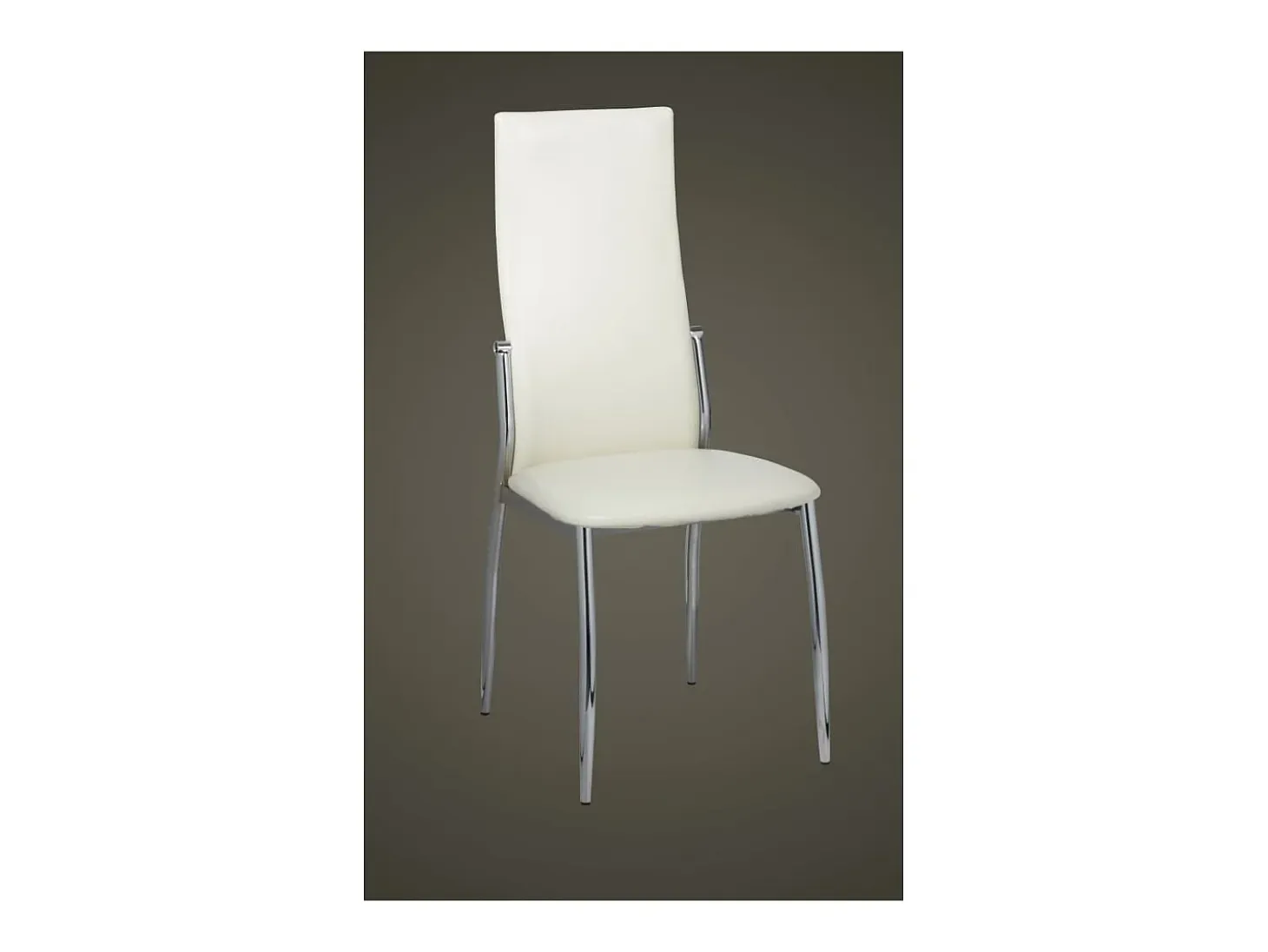 Sillas de comedor 4 unidades cuero sintético blanco