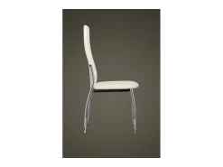 Sillas de comedor 4 unidades cuero sintético blanco