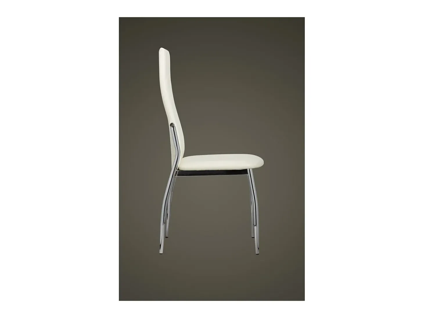 Sillas de comedor 4 unidades cuero sintético blanco