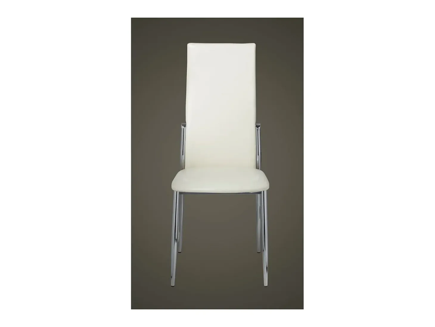Sillas de comedor 4 unidades cuero sintético blanco