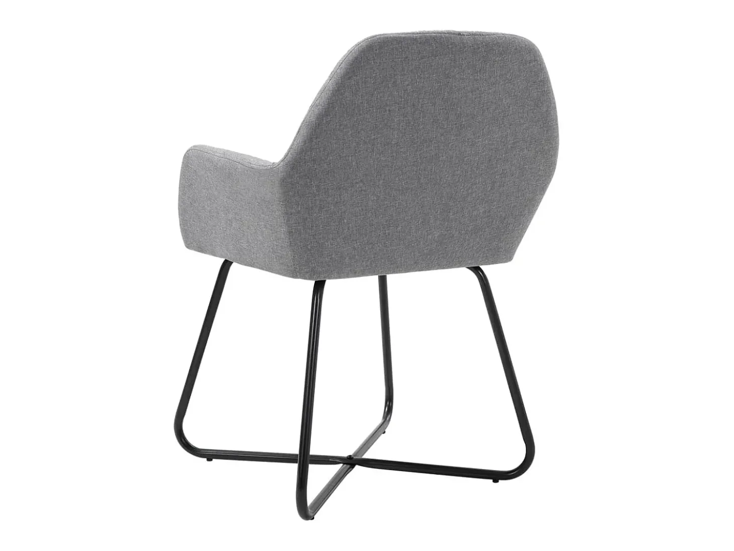 Sillas de comedor 4 unidades tela gris claro