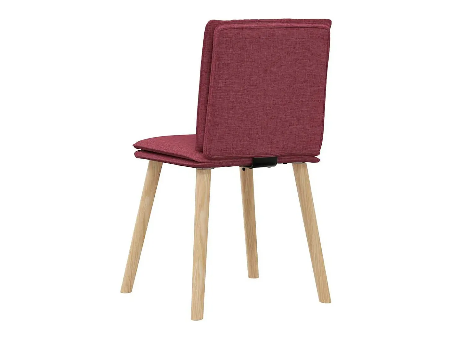 Sillas de comedor 4 unidades tela rojo tinto