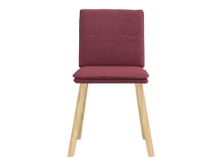 Sillas de comedor 4 unidades tela rojo tinto