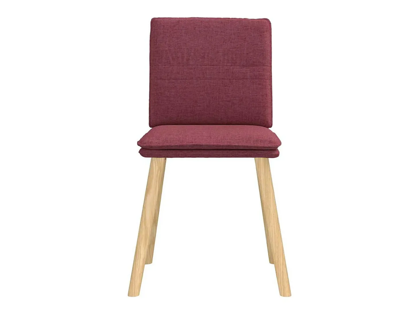 Sillas de comedor 4 unidades tela rojo tinto