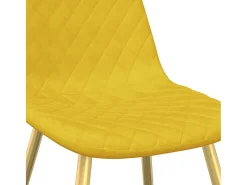 Sillas de comedor 2 unidades terciopelo amarillo mostaza