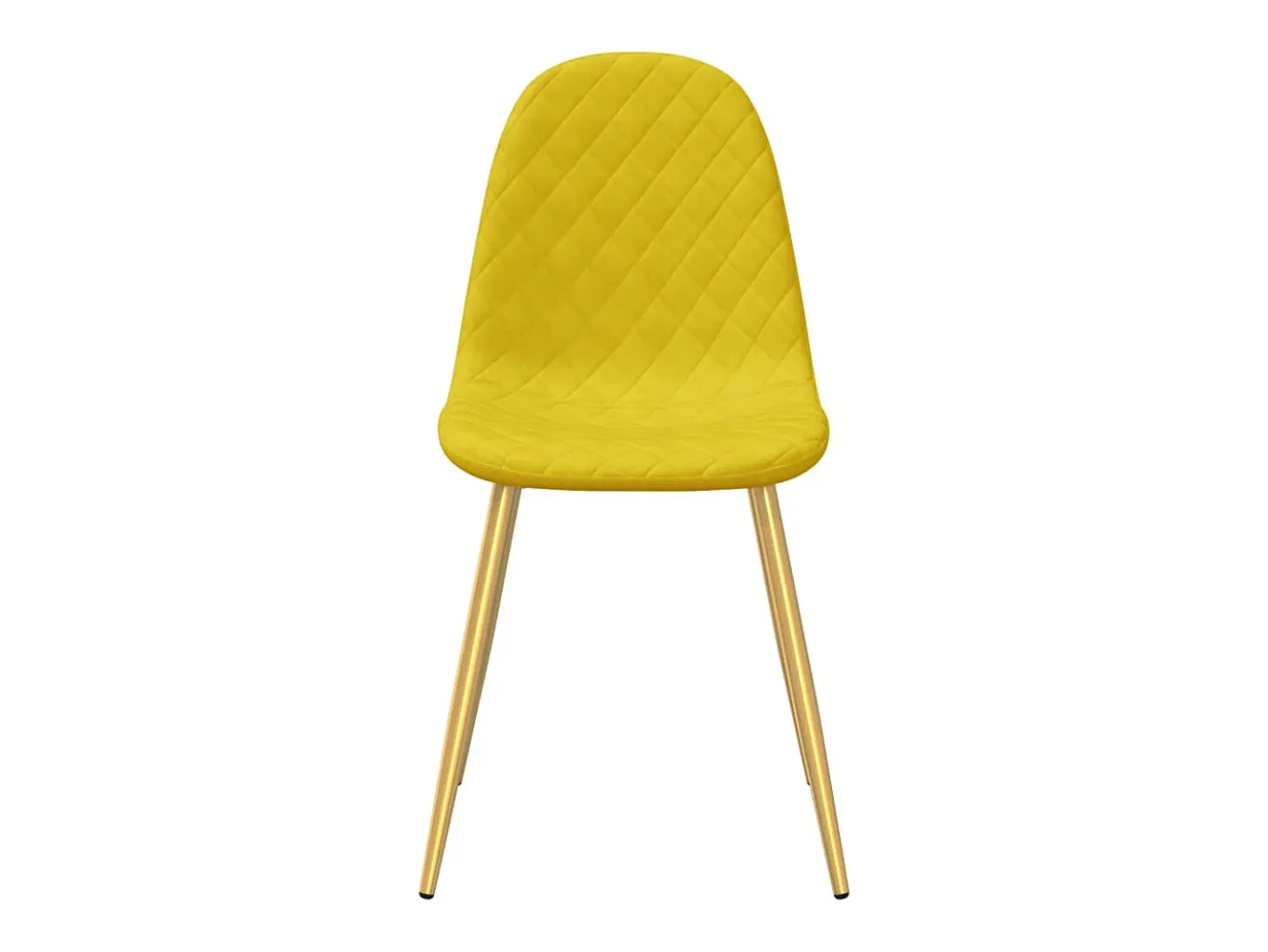 Sillas de comedor 2 unidades terciopelo amarillo mostaza