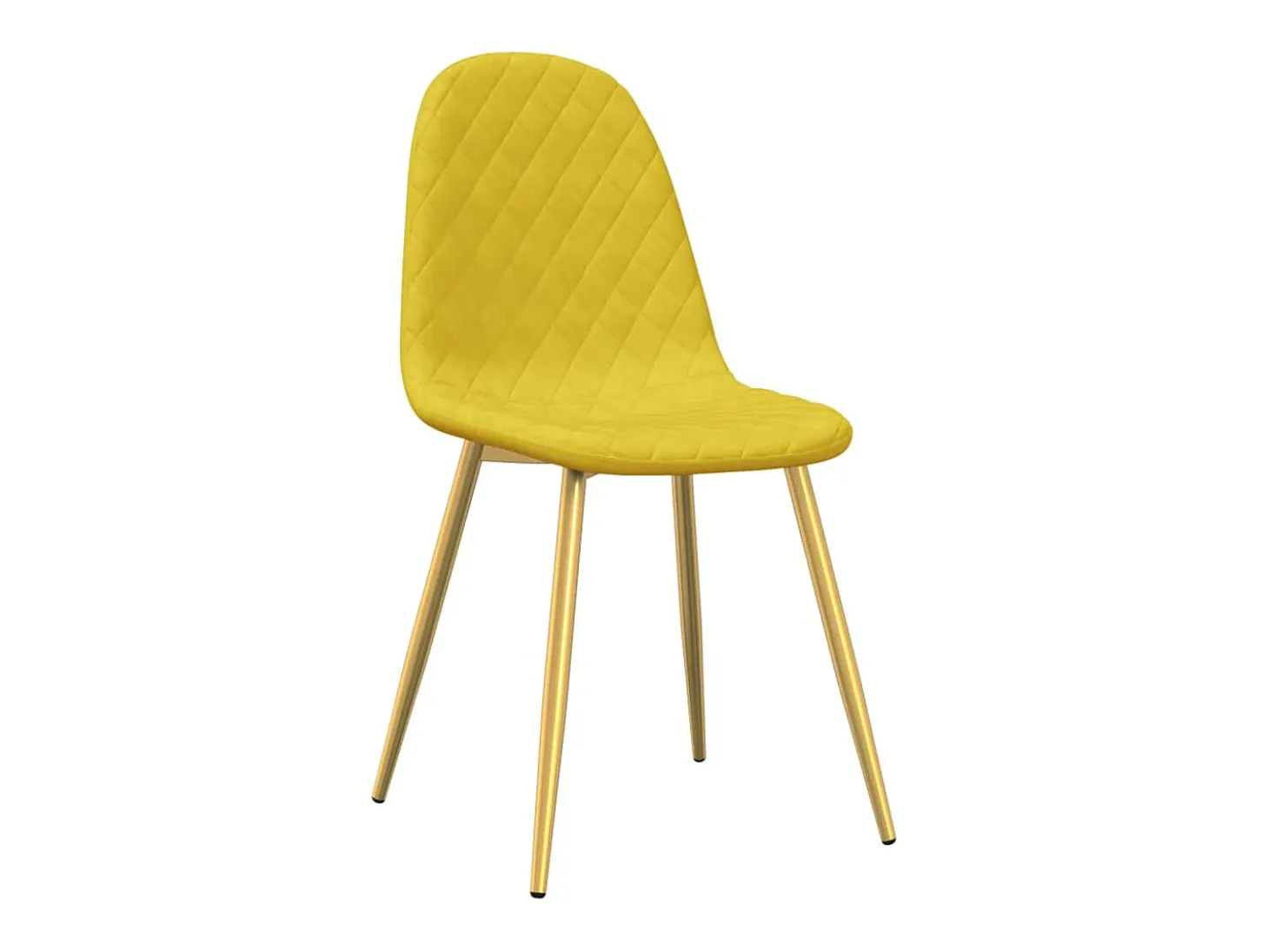 Sillas de comedor 2 unidades terciopelo amarillo mostaza