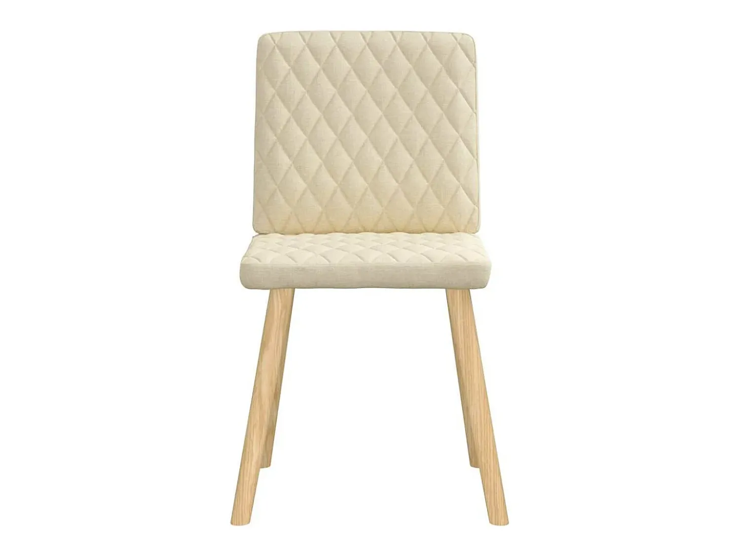 Sillas de comedor 4 unidades tela color crema