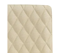 Sillas de comedor 4 unidades tela color crema