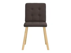 Sillas de comedor 2 unidades tela marrón oscuro