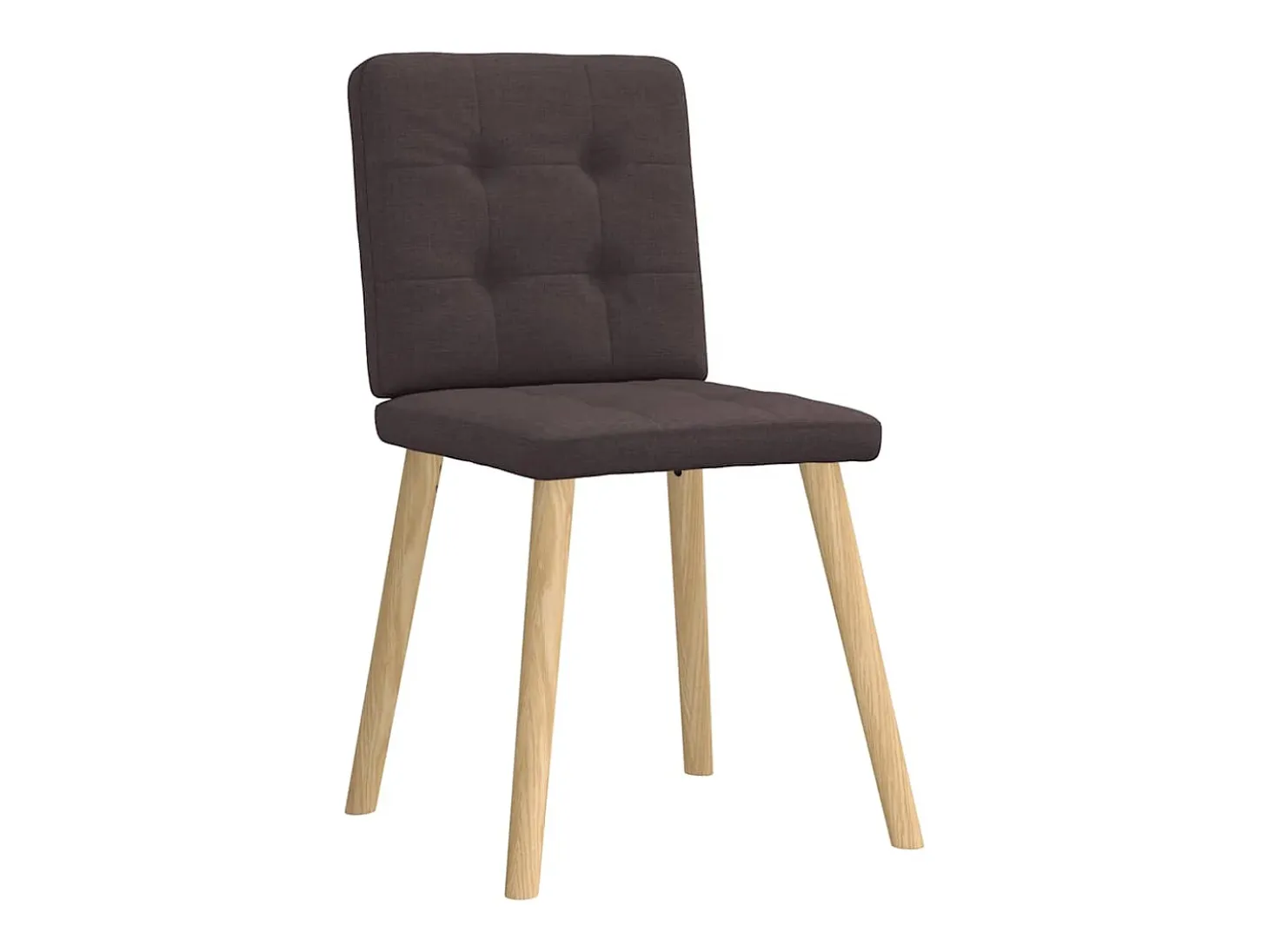 Sillas de comedor 2 unidades tela marrón oscuro