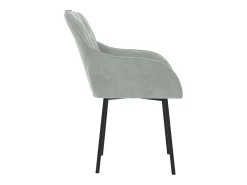 Sillas de comedor 2 unidades terciopelo gris claro