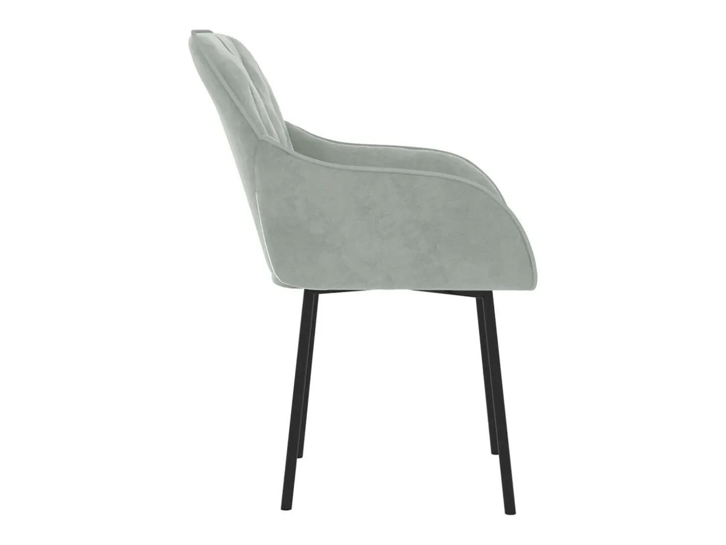 Sillas de comedor 2 unidades terciopelo gris claro