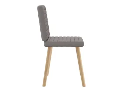 Sillas de comedor 6 unidades de tela gris taupe