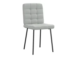 Sillas de comedor 4 unidades terciopelo gris claro