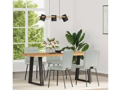 Sillas de comedor 4 unidades terciopelo gris claro